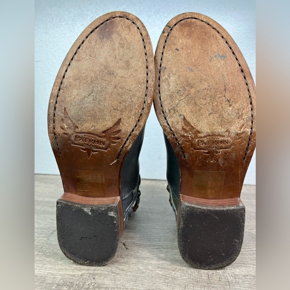 Patron Perugia Lou Grey Distress Leather Buckle Strappy Women Ankle Boots 8.5M - Picture 7 of 16